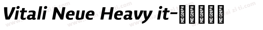 Vitali Neue Heavy it字体转换